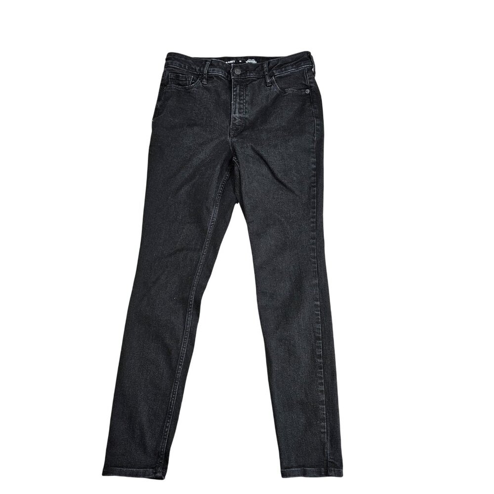Old Navy Rockstar High Rise Super Skinny Jeans Womens 10 Black Stretch Denim‎